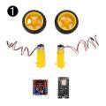 bellylady Smart Car Robot Tire Wheel With Dc 3-6v Gearbox Motor For Arduino. 