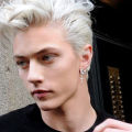 Qingwen Cross earings for men set ear piercing Stainless steel earrings Gold barbel cool hypoallergenic iareng for men kpop round airing hikaw for boys 925 silver earings for men on sale. 
