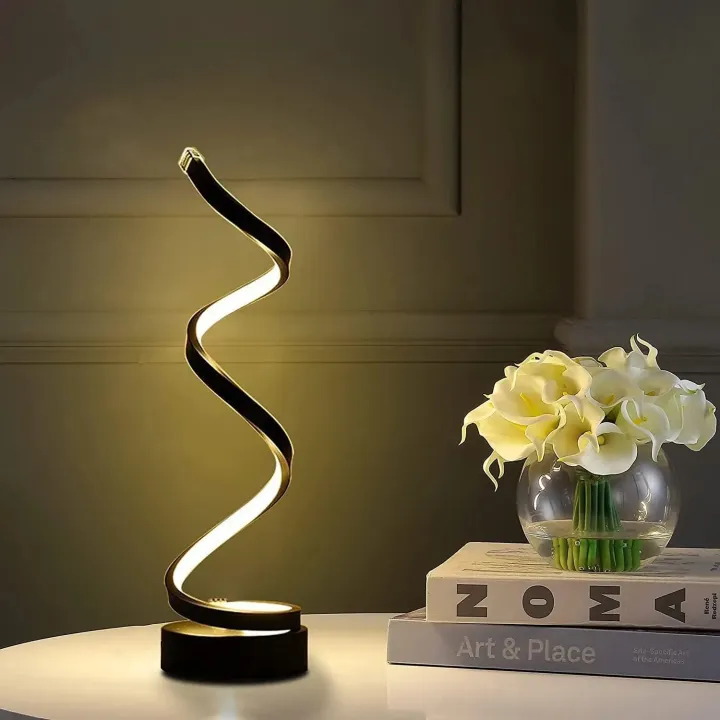 Bedroom Decorative Modern Led Spiral Table | Modern Spiral Dimmable Led ...
