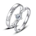 Jewelicious: New 925 Sterling Silver Couple Ring with Crystal Zircon Antler - High Quality Fashion Jewelry for Women. 