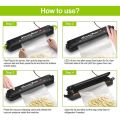 Vacuum Sealer Machine - Automatic Food Sealer for Food Preservation, Suitable for Dry & Moist Food, Portable Sealer with 10 Vacuum Sealer Bags. 