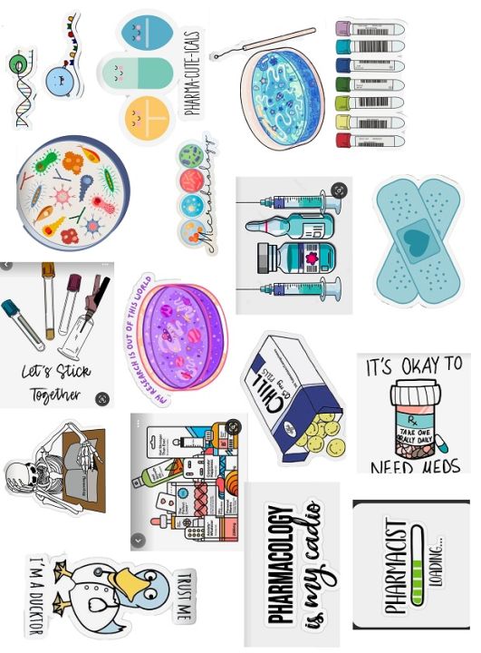 doctor medical staff stickers for mobile laptop bag etc