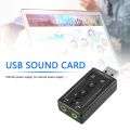 External USB Sound Card and Audio Adapter USB 2.0 Virtual 7.1 Channel Stereo 3.5mm Headphone Audio Adapter Microphone Sound Card and audio enhancer for Gamers. 
