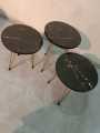 3 Pieces Table Set Top Marble Sheet With 3 Stylish  Gold Legs Coffee Table. 
