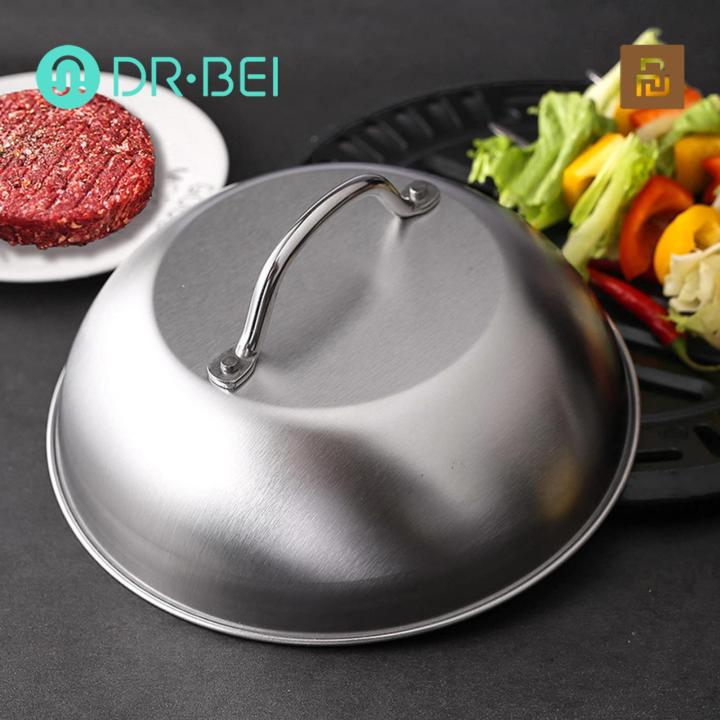 Kitchen Tool Round Cheese Melting Dome with Handle Heavy-duty Basting Cover for Perfectly Melted Cheese Heat-resistant Rustproof Pot Lid Ideal for Cooking Grilling Burger Cover