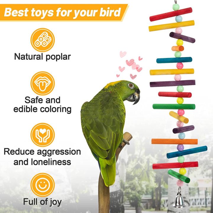 ZYMAL%20STORE%202%20Pcs%20Bird%20Toys,%20Parrot%20%20Toys%20with%20Multicolored%20Natural%20Wooden%20Blocks%20for%20Conures%20Parakeets%20Cockatiels%20Lovebirds%20African%20Grey%20Cockatoos%20Macaws%20and%20Amazon%20Parrots%20-%20Image%204