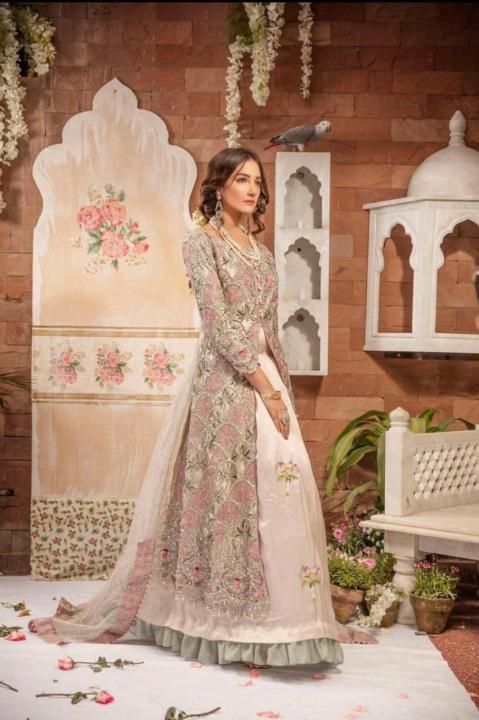 Unstitched Chiffon Embroidered Suit For Women - 3 Piece
