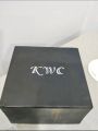 Kwc watch box square design hard fitting with soft black cushions watch box. 