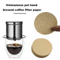 Coffee Dripper Paper 200pcs Natural Unbleached Coffee Filter Paper for Moka Pot Dripper Universal Coffee Maker Accessories 51/53/58/60mm Sizes Disposable Round Filters. 