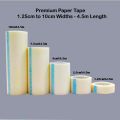 Nitto Surgical Paper Tape, Size - 0.5 to 4 Inch | 4.5m (5Yard) | (1 to 12 Pcs) Hypoallergenic, Gentle Skin, Eyelash Extension, Breathable Adhesive | Medical, Art,  Use. 