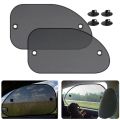 2Pcs Universal Size 25.59X14.96 Inch Car Sun Shade for Side Window with Suction Cups for Baby Kids and Pets. 