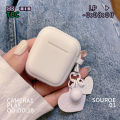 White Color Case Simple Airpods Pro Protective Case Cute Solid Color Case Apple Earphone Case Silicone Anti Falling Silicone Protective Cover. 