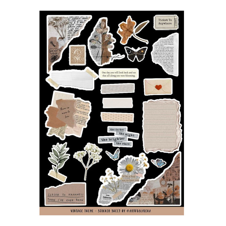 Journals%20Asthetic%20stickers%20(%20Uncut%20)%20-%206x8%20Inches%20l%20Asthetic%20journal%20Vintage%20sticker%20sheets%20l%20Journaling%20stickers%20-%20Image%204