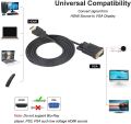 ZasLuke HDMI to VGA Adapter Cable Gold-Plated 1080P Active HDMI Digital to VGA Analog Video Adapter Converter Cable Compatible with Computer, Desktop, Laptop, PC, Monitor, Projėctor, HDTV and More 6 Feet / 1.8 Metres. 