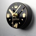 Fridge Magnet Clock Portable Refrigerator Magnets Decorative Coffee Pattern Fridge Clock Magnetic Sticker Magnet Wall Clock. 
