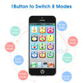 NYT Educational Toy Phone Rechargeable Learning Mobile Phone Toys Baby Kids Puzzle Phone English Learning Phone Toy With Music Led For Kids Intelligent Toys. 