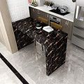 Pack of 2 Pcs - Modern Marble Texture Wall Paper Self Adhesive Furniture Wallpaper Waterproof Oil Proof Kitchen PVC Table Stickers. 