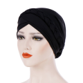 Style Hijab Turban Fashionable Braid Toe Cap Milk Silk Inner Cap Single Twist Silk Braided Turban for Wear Daily. 
