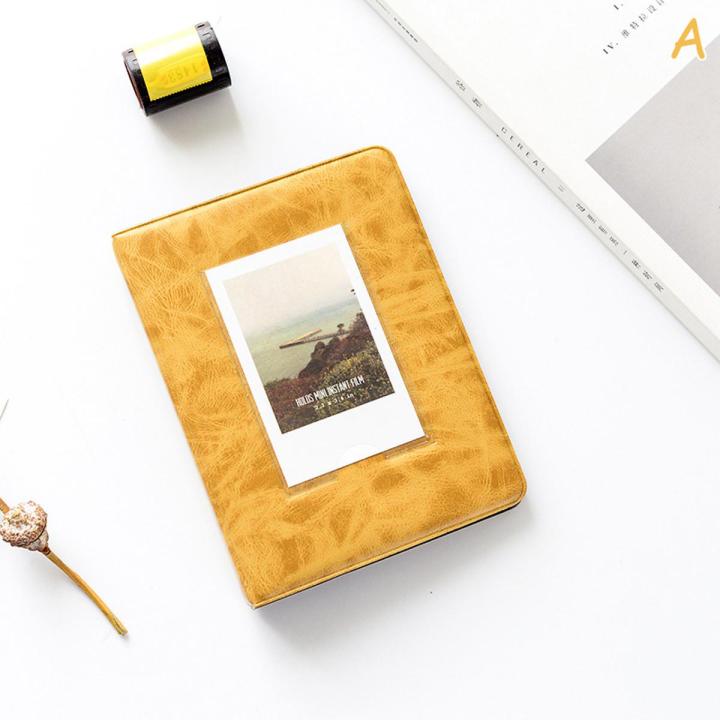Retro 3 Inches 64 Pockets Photo Album Mini Instant Album Polaroid Photo Album