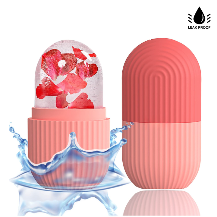 Silicone Ice Roller for Face Massager to Enhance Skin Glow, Shrink & Tighten Pores Reusable Face Ice Cube Mold Educe Massager Rollers