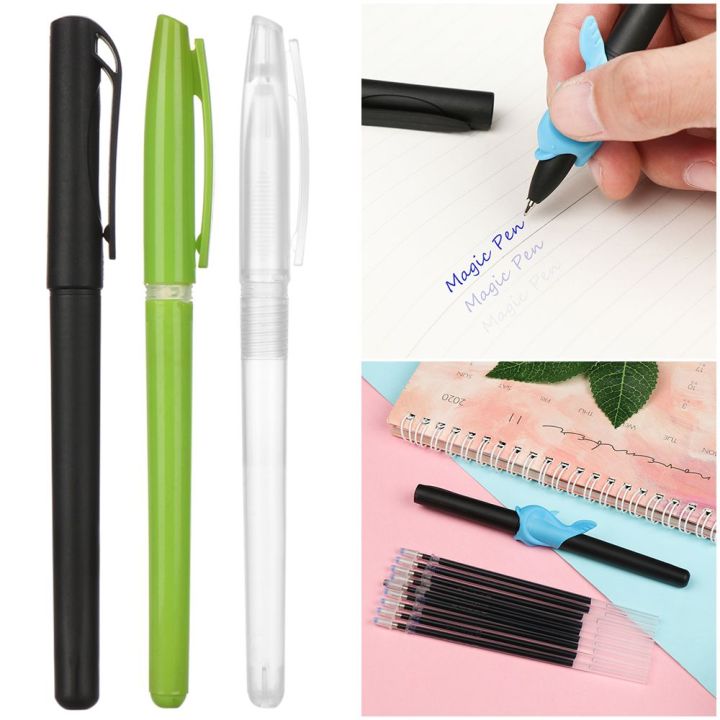 Stationery Gel Pens Blue Automatic Fade Pen Invisible Ink Magic Pen Kit ...