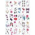 Temporary Tattoo Stickers Men Women Waterproof Long-lasting English Alphabet Flowers Tattoo Stickers. 