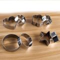 12 Pcs Set Stainless Steel Cookie Cutter Biscuit DIY Mold Star Heart Round Flower Shape Mould Baking Tools. 