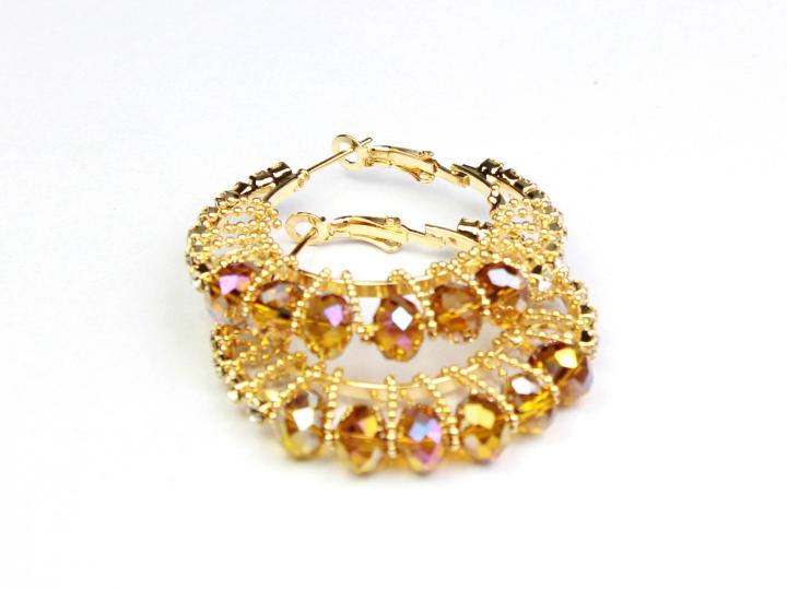 Golden%20Round%20Earring%20with%20Brown%20Beads%20And%20Zircons%20-%20Image%204