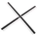 100pcs Male Header Pins, Straight Single Row 40 Pin 0.1 Inch (2.54mm) Male Pin Header Connector Board Pin Connector Electronic Component Raw Materials. 