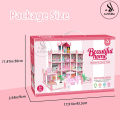 Beautiful Home Dream Become True DIY Assembled Game 4-Storey 11 Rooms and 3 Balconies Huge Big Doll House Villa Playset With Furniture & Accessories Children's Family DIY Pretend Dream House Castle Accessories Assembly Toy Girl Gift - Size Approx. 26 Inch. 
