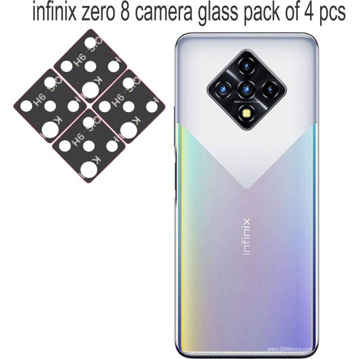 infinix zero 8 camera glass 9h flexible pack of 4 pcs