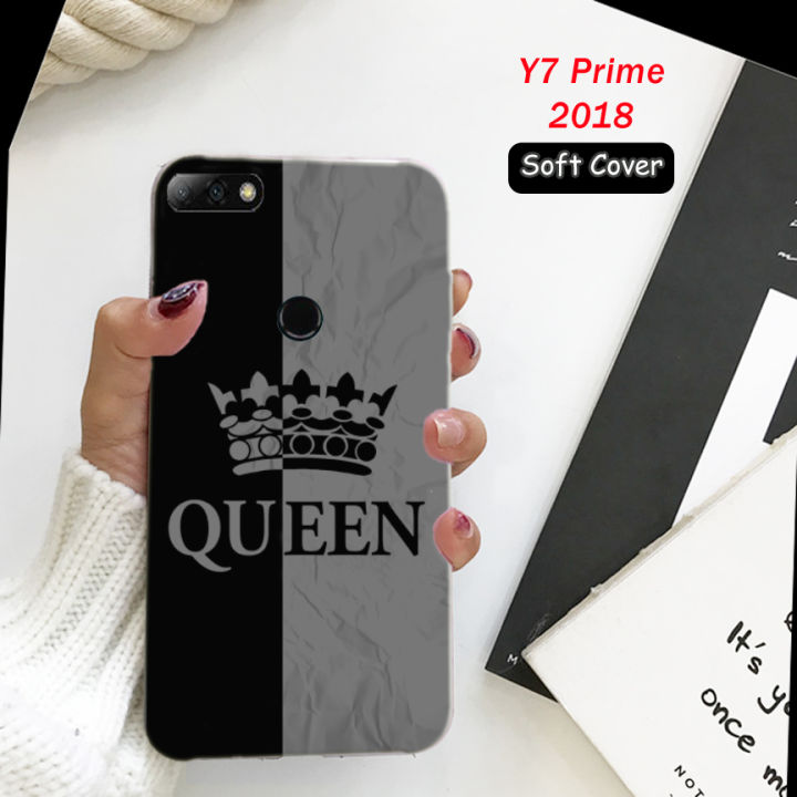 Huawei Y7 Prime 2018 Back Cover Grey - Queen Soft Case