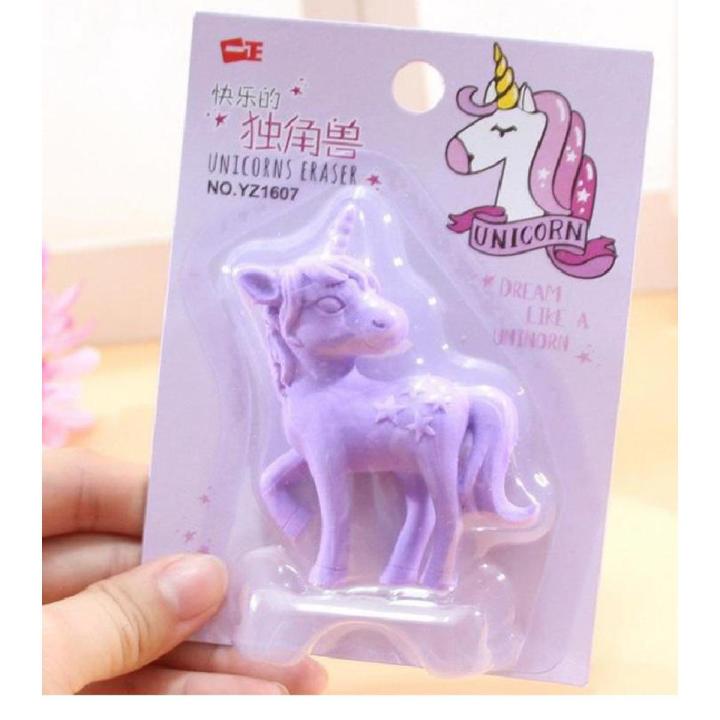 Purple - Creative Animal Unicorn Eraser YZ1607