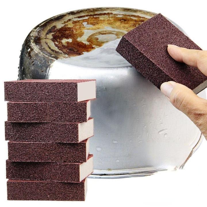 Sponge Magic Eraser descaling emery cleaning brush silicone carbide descaling brush stop top pot kitchen tools