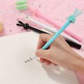 Creative Office Supplies Writing Supplies Cartoon Animal Writting Tool 0.5mm Black Ink Pen Rabbit Gel Pen Cute Bunny Pen Signature Pen. 