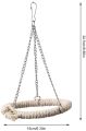 Bird Toys,Hanging Ring Parrot Toy Bird Toy Cotton Rope Stand Climbing Ladder Ring Soft Bed Parrot Cotton Rope, Bird Parrot Hanging Toy, Natural Wooden Perches Stand, Cotton Rope Hanging Toy, Best for Large and Medium Parrots and Birds. 