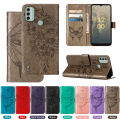 lthmy for Nokia C31 Butterfly PU Leather Flip Wallet Card Slots with Hand Strap Stand Cover case. 