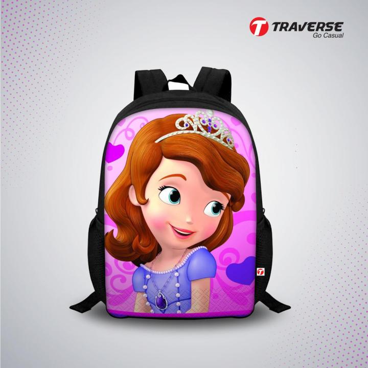 Kids Bag- Princess Sofia Digital Printed Backpack for Class 1 to 3