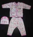 Newborn Baby Winters Cotton Suit (New Born Babies Warm Clothing Dress) 3 Pcs Set. 