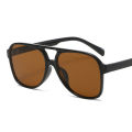 Killer Bzzo Fashion Pilot Oversized Sunglasses Woman Personality Double Bridges Sun Glasses Female Retro Leopard Orange Mirror Eyewear. 