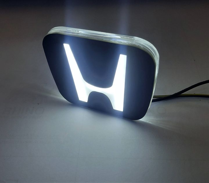 Honda H Logo Front Light Monogram Glowing Monogram for 70 and 125cc Motorcycles Universal Fitting White LED Plexiglass