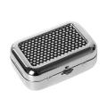 Portable Outdoor Travel Mini Ashtray Stainless Steel Sealed Pocket Storage Tray. 