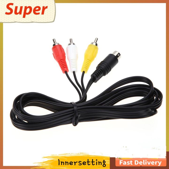 %E3%80%90inn%E3%80%91New%20Professional%20Black%201.8%20m%203%20RCA%209%20pin%20Audio%20Video%20AV%20Cable%20for%20Sega%20Genesis%202%20or%203%20-%20Image%205