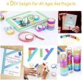 DIY Crafts Washi Tape Set of 12 Rolls with free double sided tissue tape.. 