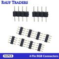 Rauf Traders 10 Pcs RGB Connector 4 Pins Needle Male to Female Type Double Small Part for LED 3528 5050 Strip Light Strip. 