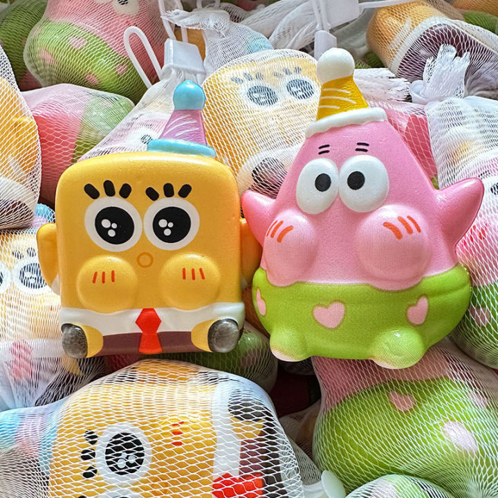 SpongeBob Patrick Star Stress Relief Squishy Anime Cartoon Children's Hand Pinch Toy Healing Gift Qoddess
