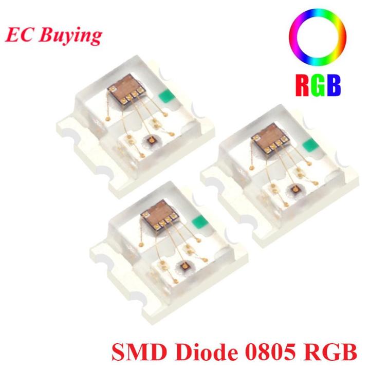 20pcs Flashing LED SMD Diode 0805 RGB Diodo flash Alto Brilho Diod 0807 RGB Flash LED Color Slow Flash