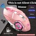 RECHARGEABLE WIRELESS GAMING MOUSE 6D DUAL MODE WITH RGB BREATHING LIGHTS & ADJUSTABLE DPI UPTO 3000- SILENT CLICKS - UPTO 2-3 DAYS BATTER TIMING BEST FOR GAMING.. 