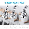 Kitchen Faucet Sprayer, 360 Degree Rotary Faucet Aerator Anti Splash Water Saving Shower head Nozzle Three Gear Adjustable Filter Tap for Kitchen Bathroom. 