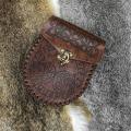 Retro Belt Waist Bag Compact Metal Buckle Hangable Medieval Money Pouch Medieval Unisex PU Leather Coin Bag for Costume. 